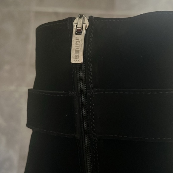 La Canadienne Buckle Accent Milo Block Heel Suede Boots, Size 11 New in Box $565 - Picture 12 of 14